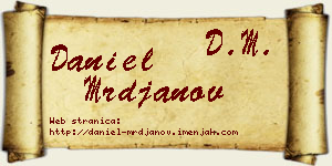 Daniel Mrđanov vizit kartica